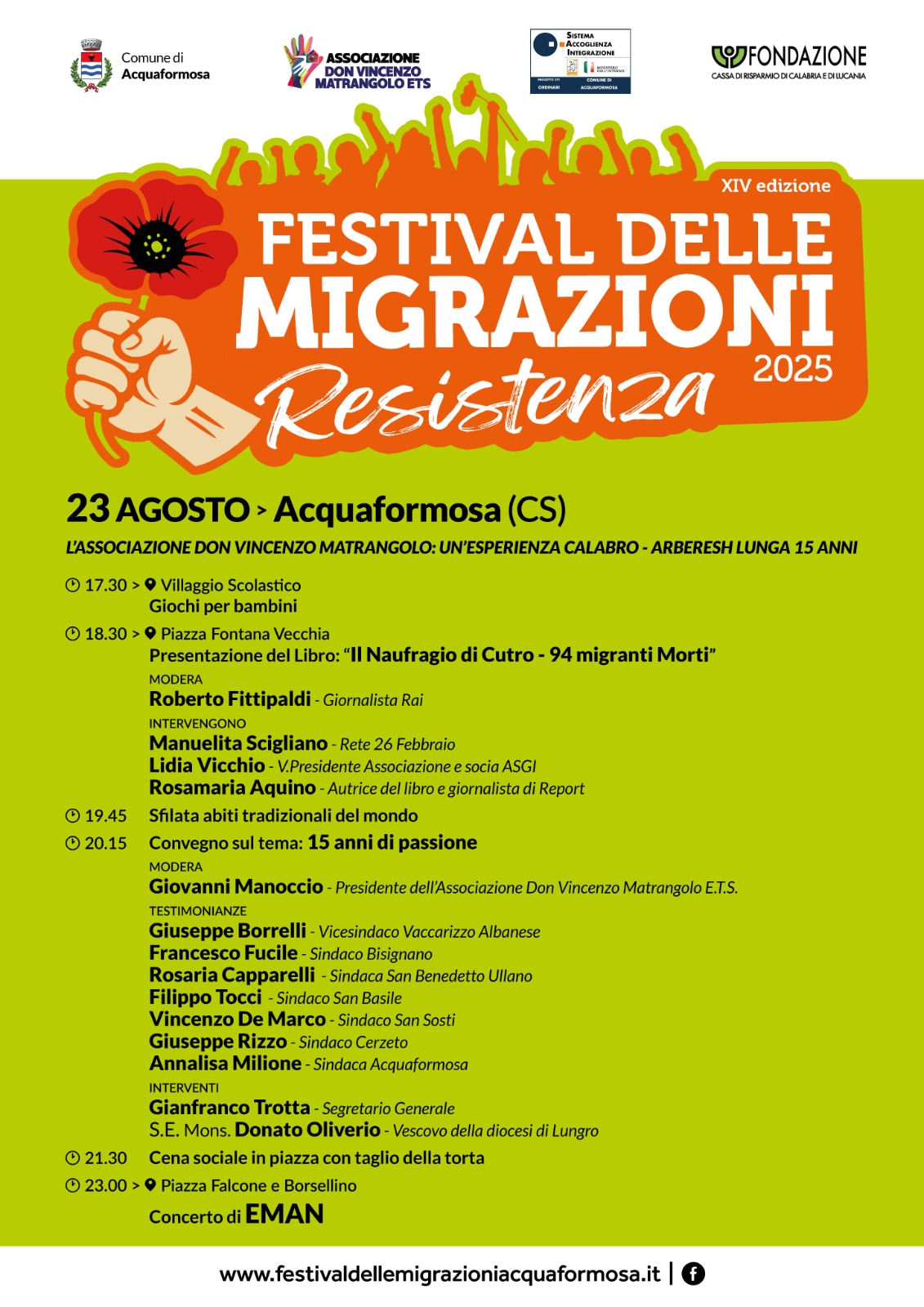 Al momento stai visualizzando Festival delle Migrazioni XIV Edizione 2025 – ACQUAFORMOSA
