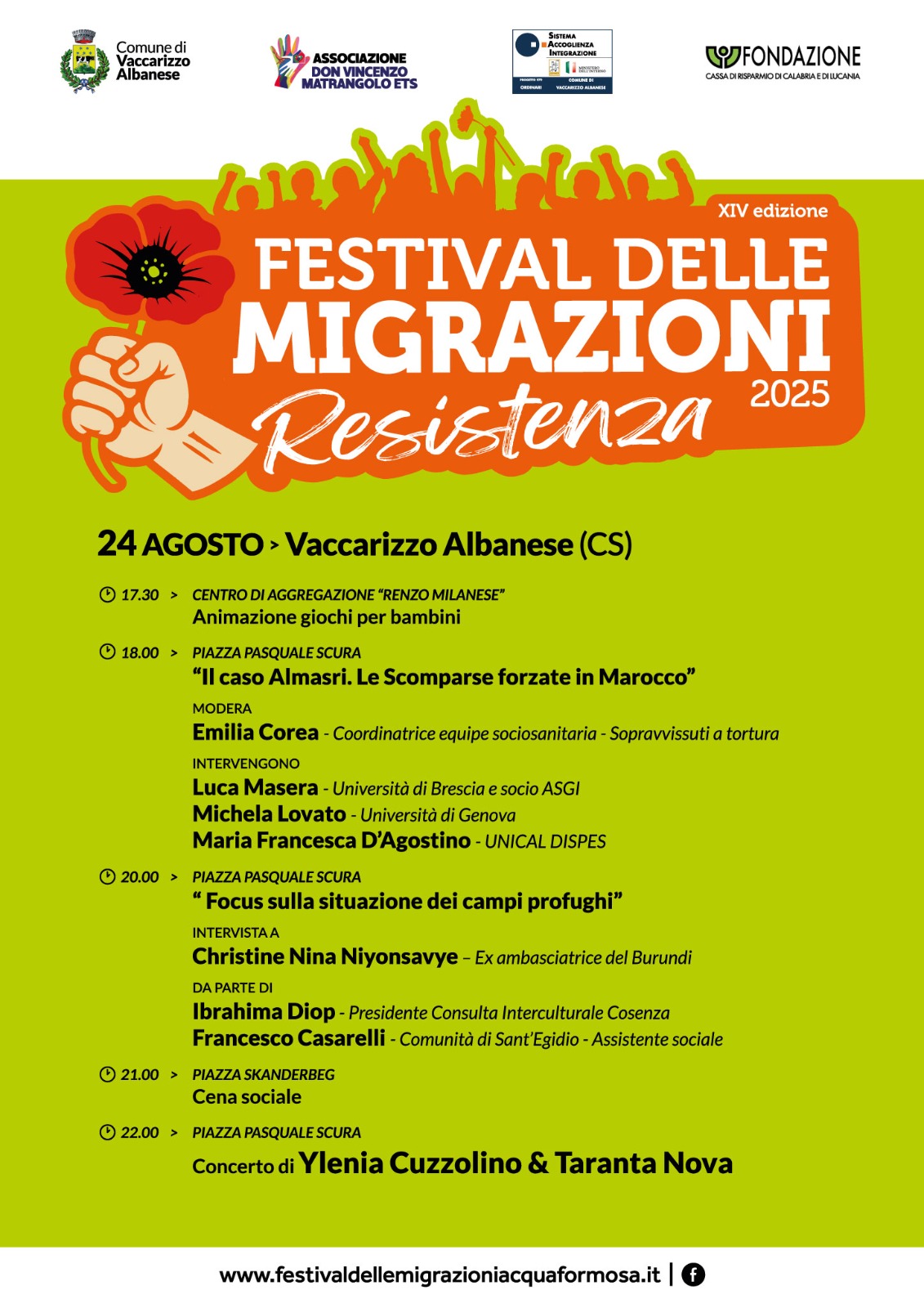 Al momento stai visualizzando Festival delle Migrazioni XIV Edizione 2025 – VACCARIZZO ALBANESE
