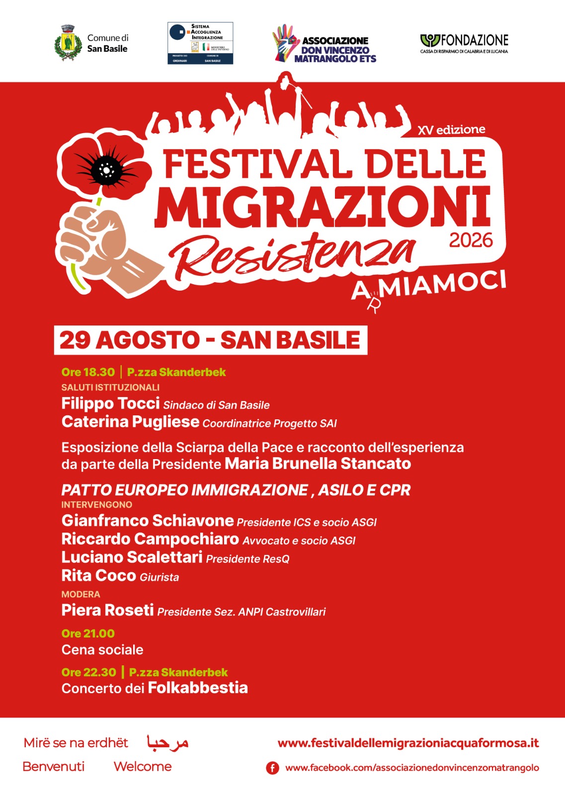 Al momento stai visualizzando Festival delle Migrazioni XV Edizione 2026 – San Basile