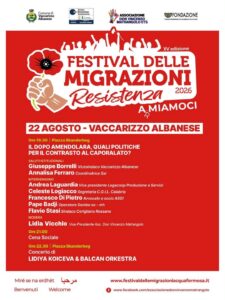 Scopri di più sull'articolo Festival delle Migrazioni XV Edizione 2026 – Vaccarizzo Albanese